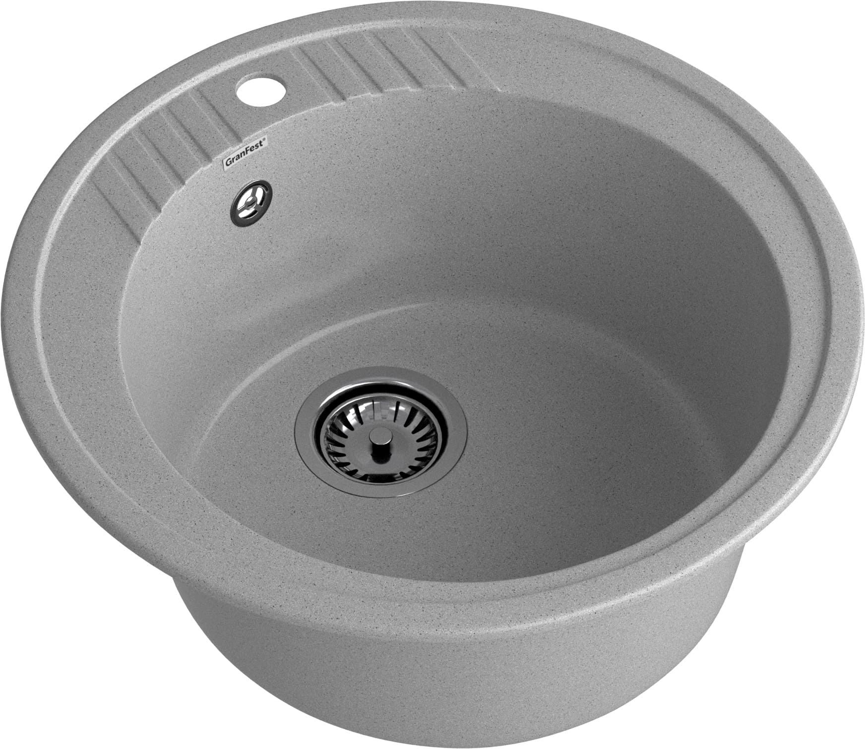 GRANFEST Мойка композит RONDO GF-R--520   D=520 мм   серый  арт.GF- GRANFEST Мойка композит RONDO GF-R--520   D=520 мм   серый  арт.GF-