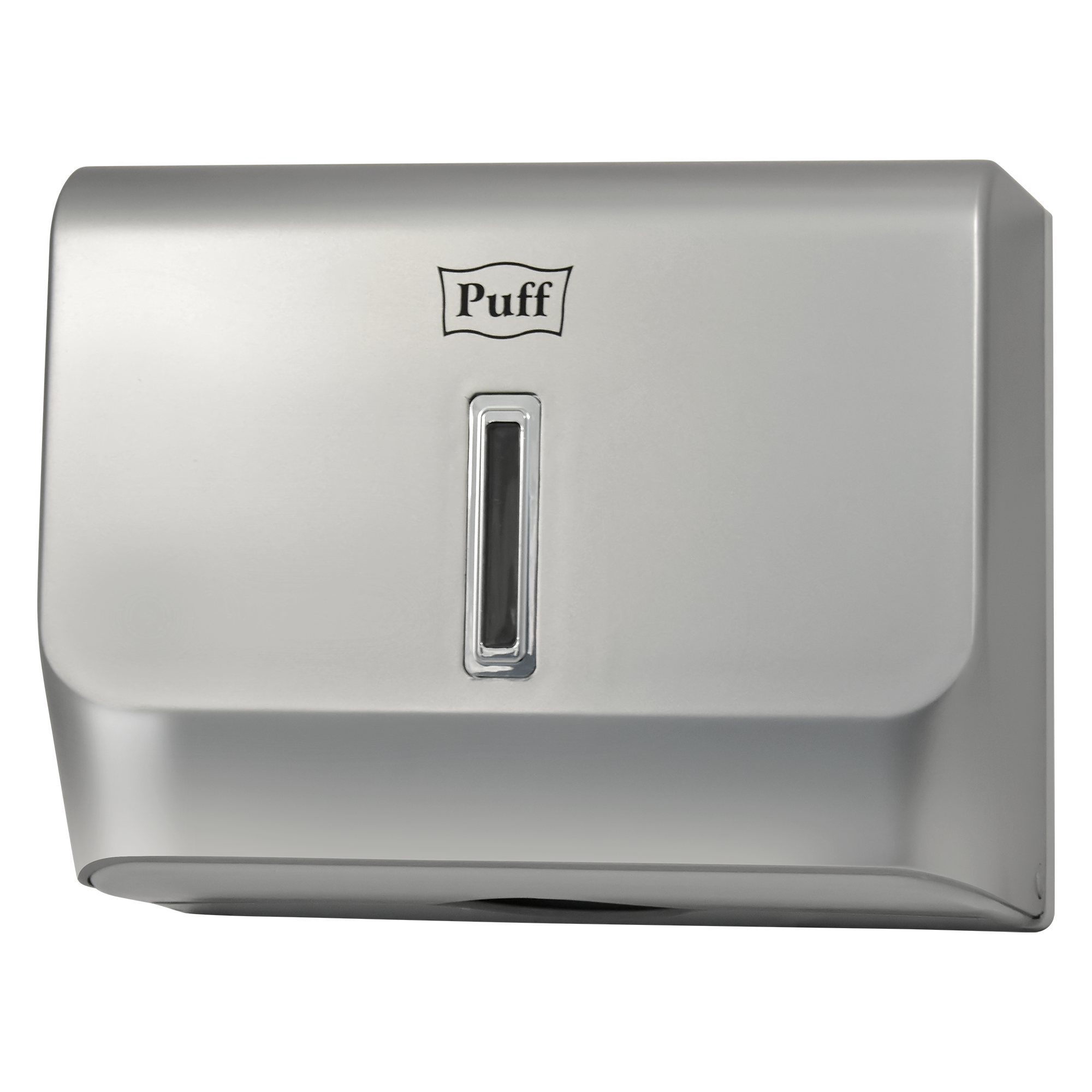 Диспенсер бумажных полотенец Puff-5130S, хром, с замком, ABS-пластик