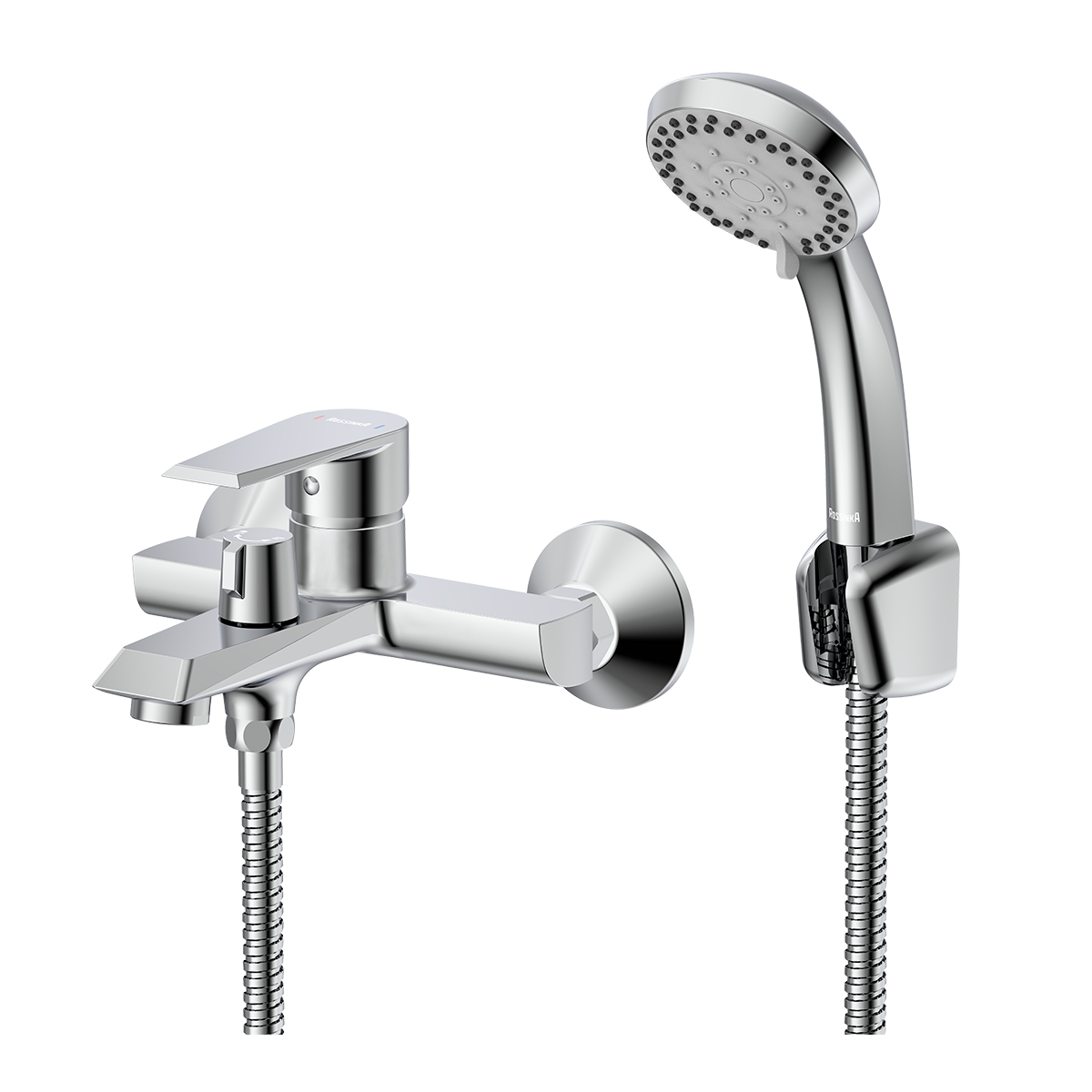 Смеситель ROSSINKA RS28-30 для ванны с монолитным изливом, хром