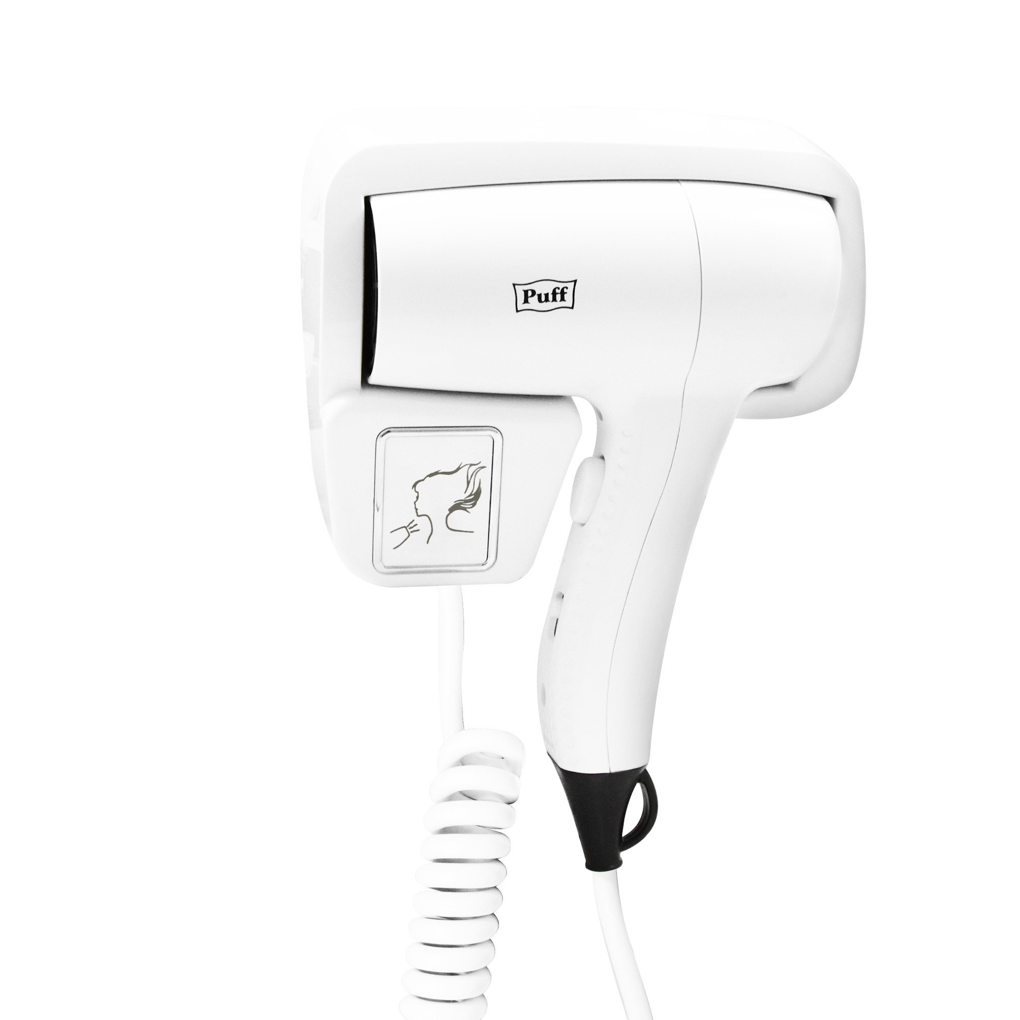 Фен для волос настенный PUFF-1201 белый, 1,2 кВТ (1405.006)