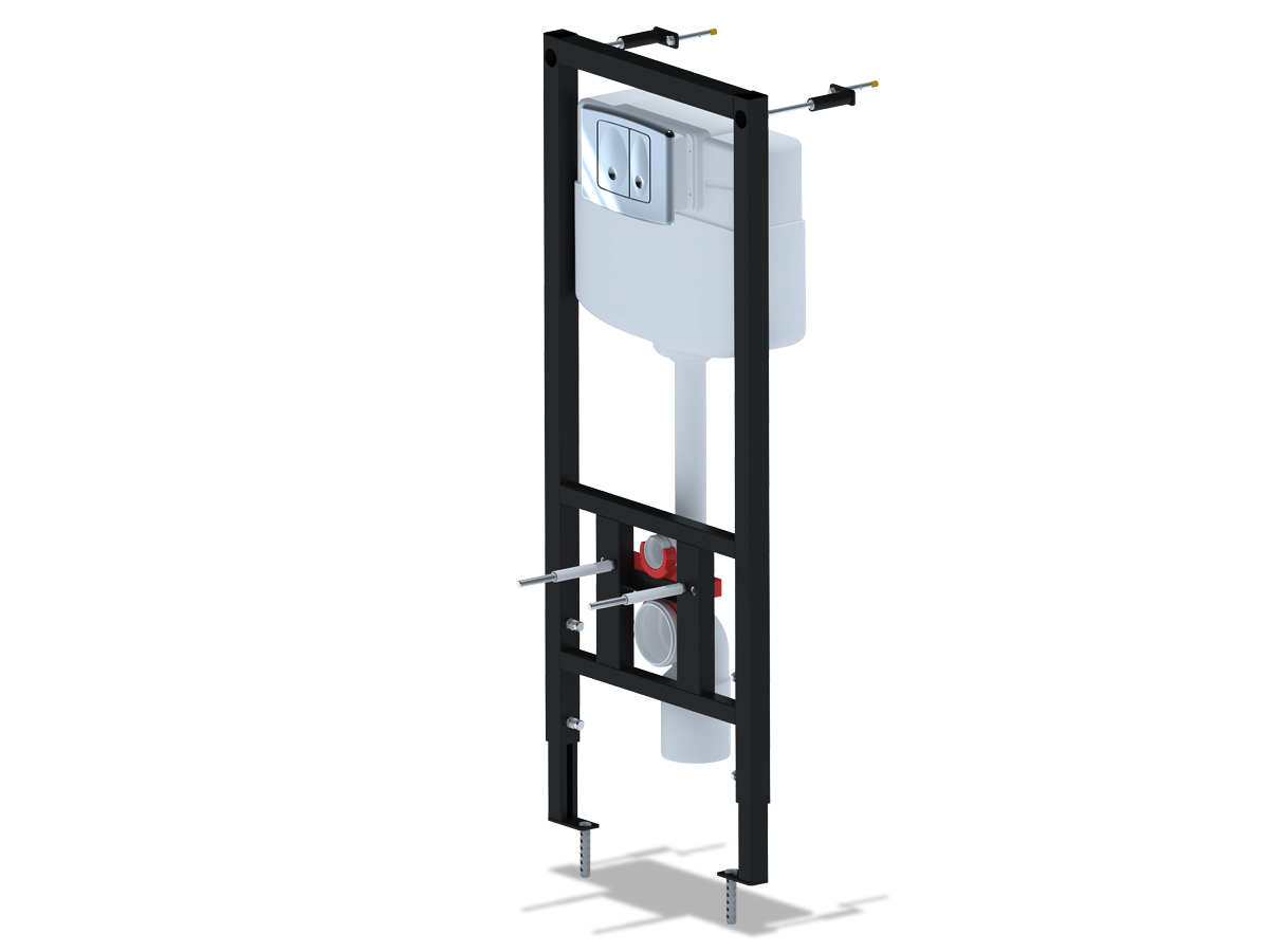 Инсталляция для унитаза 50 см АНИ Пласт WCP1111 1350х522х225 мм с овальной клавишей хром глянец