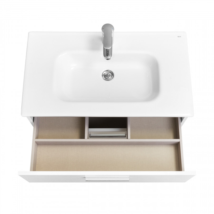 VICTORIA Тумба под раковину VICTORIA 80, 2 ящика, белый гл., ROCA