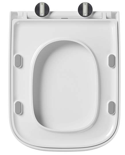 Сиденье для унитаза IBERICA BLANCA TOLEDO ALTO, MAXI тонкое дюропласт soft close белое (IB.ЗИП.0023) 