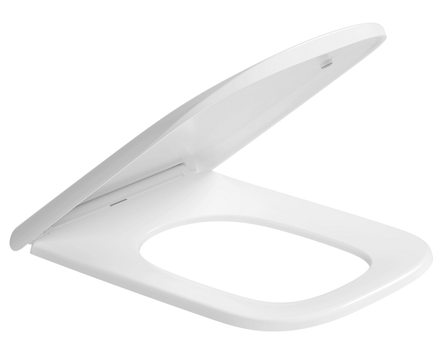 Сиденье для унитаза IBERICA BLANCA TOLEDO ALTO, MAXI тонкое дюропласт soft close белое (IB.ЗИП.0023) 
