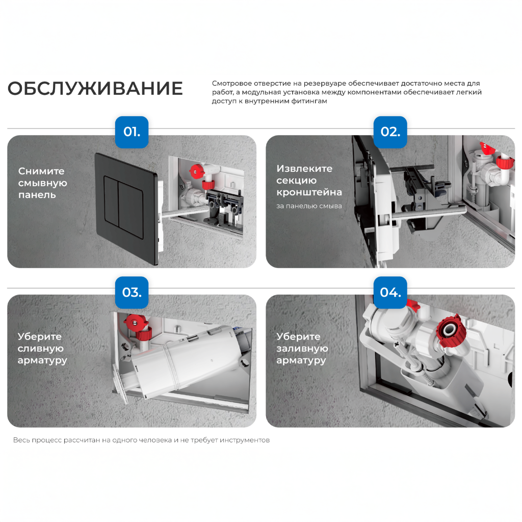 Комплект 3в1 IBERICA BLANCA инсталляция SILENCIO, унитаз BILBAO ALTO белый, кнопка смыва INOX-S вороненая сталь (IB001.BLA.234.1602)