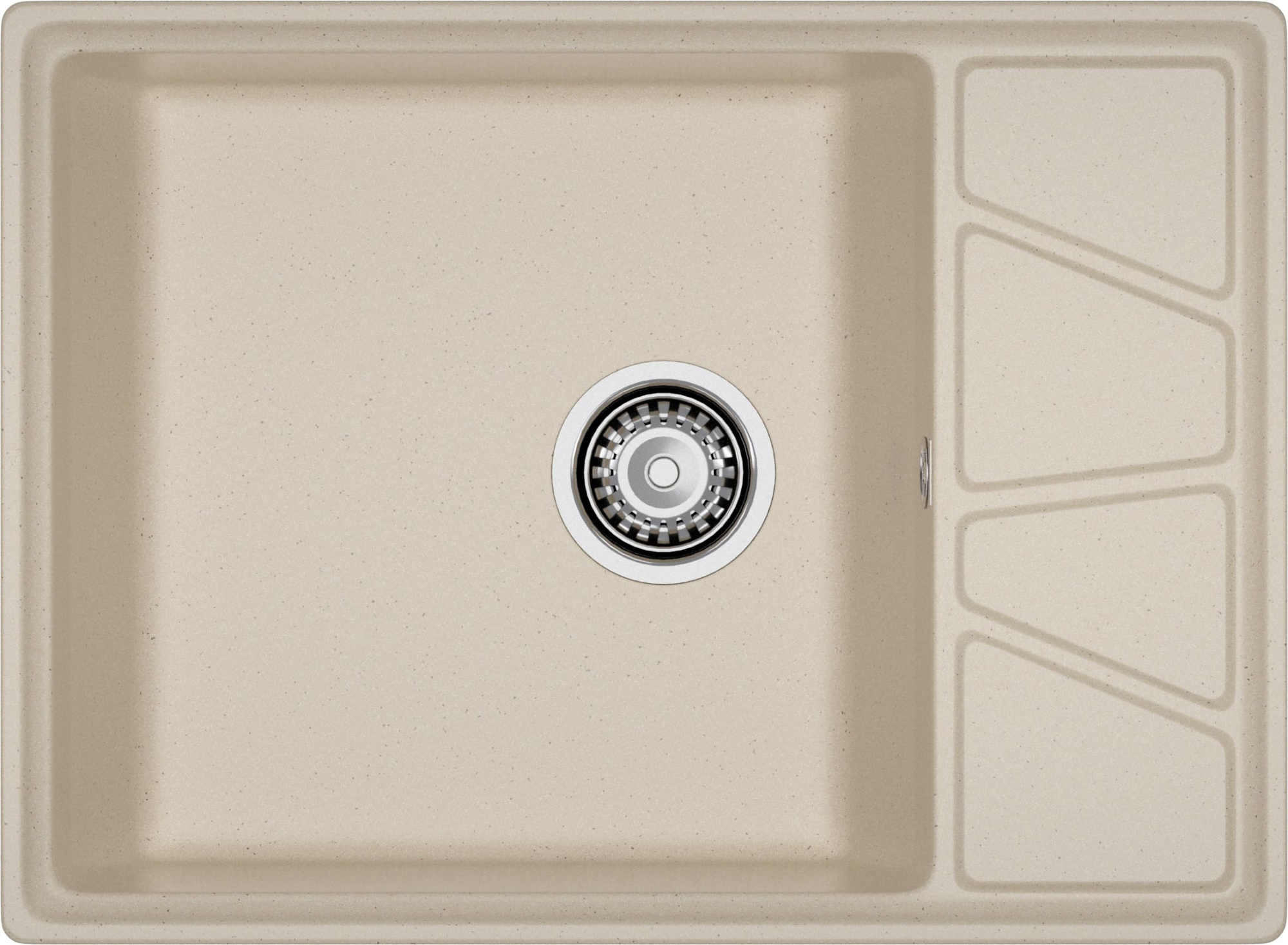 GRANFEST Мойка композит VERTEX, GF-V-680L, чаш+кр 680*500, кашемир GRANFEST Мойка композит VERTEX, GF-V-680L, чаш+кр 680*500, кашемир