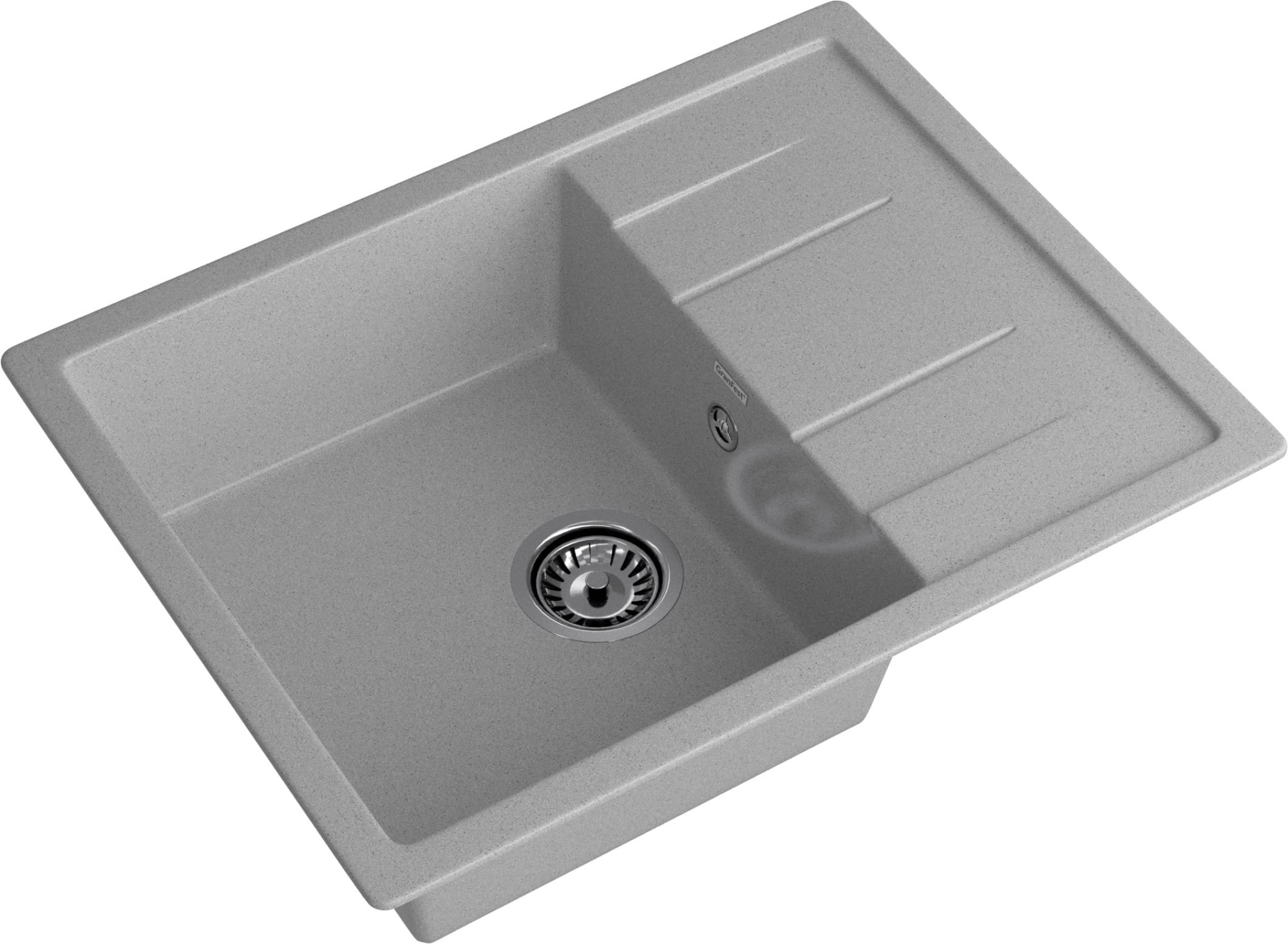 GRANFEST Мойка композит QUADRO GF-Q--650L чаша с крылом  650*500мм  серый  арт.GF- GRANFEST Мойка композит QUADRO GF-Q--650L чаша с крылом  650*500мм  серый  арт.GF-