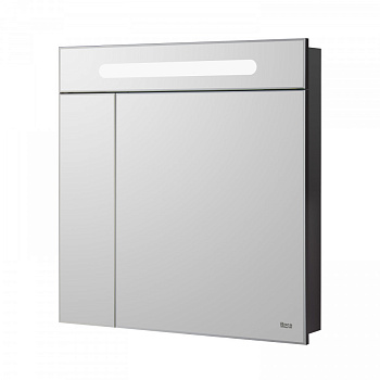 VICTORIA NORD Black Edition Зеркальный шкаф 80, черный глянец, ROCA