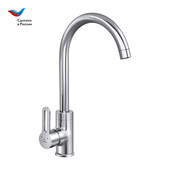 ГОРОД Смеситель для мойки с высоким изливом, одноручный, СЛАВЕН, Т22