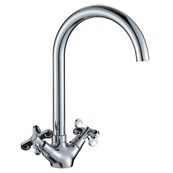 RS42 Смеситель для кухни, выс.пов.излив 178мм, р/ДВ, хром, ROS, RS42-72