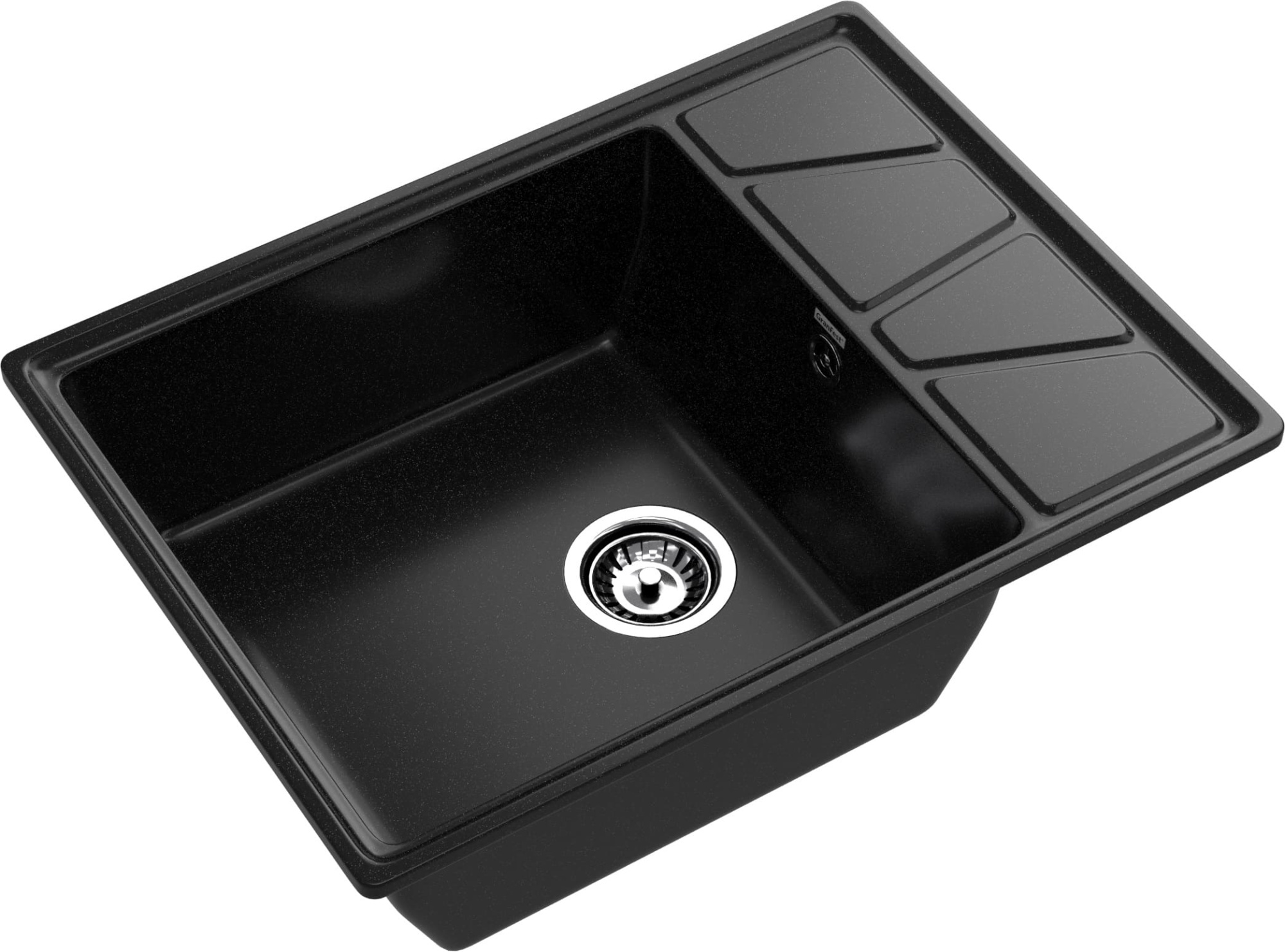 GRANFEST Мойка композит VERTEX, GF-V-680L, чаш+кр 680*500, черный GRANFEST Мойка композит VERTEX, GF-V-680L, чаш+кр 680*500, черный