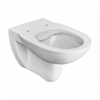 DEBBA ROUND  Чаша унитаза подвесного c безободковым смывом, гориз. выпуск, белая. ROCA DEBBA ROUND  Чаша унитаза подвесного c безободковым смывом, гориз. выпуск, белая. ROCA