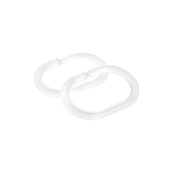 Кольца для шторки Fixsen, прозрачные, 12 шт, FX-1000C