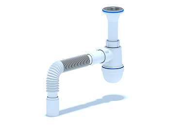 Сифон для раковины АНИ Пласт C2005 1 1/4 дюйма 40 с гибкой трубой 40х40