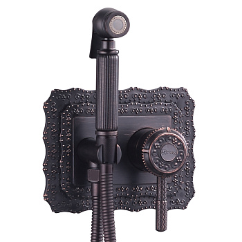 Jasmine Смеситель для биде, гигиен.душ встраиваемый р/ОД, черная бронза, LM, LM6619ORB