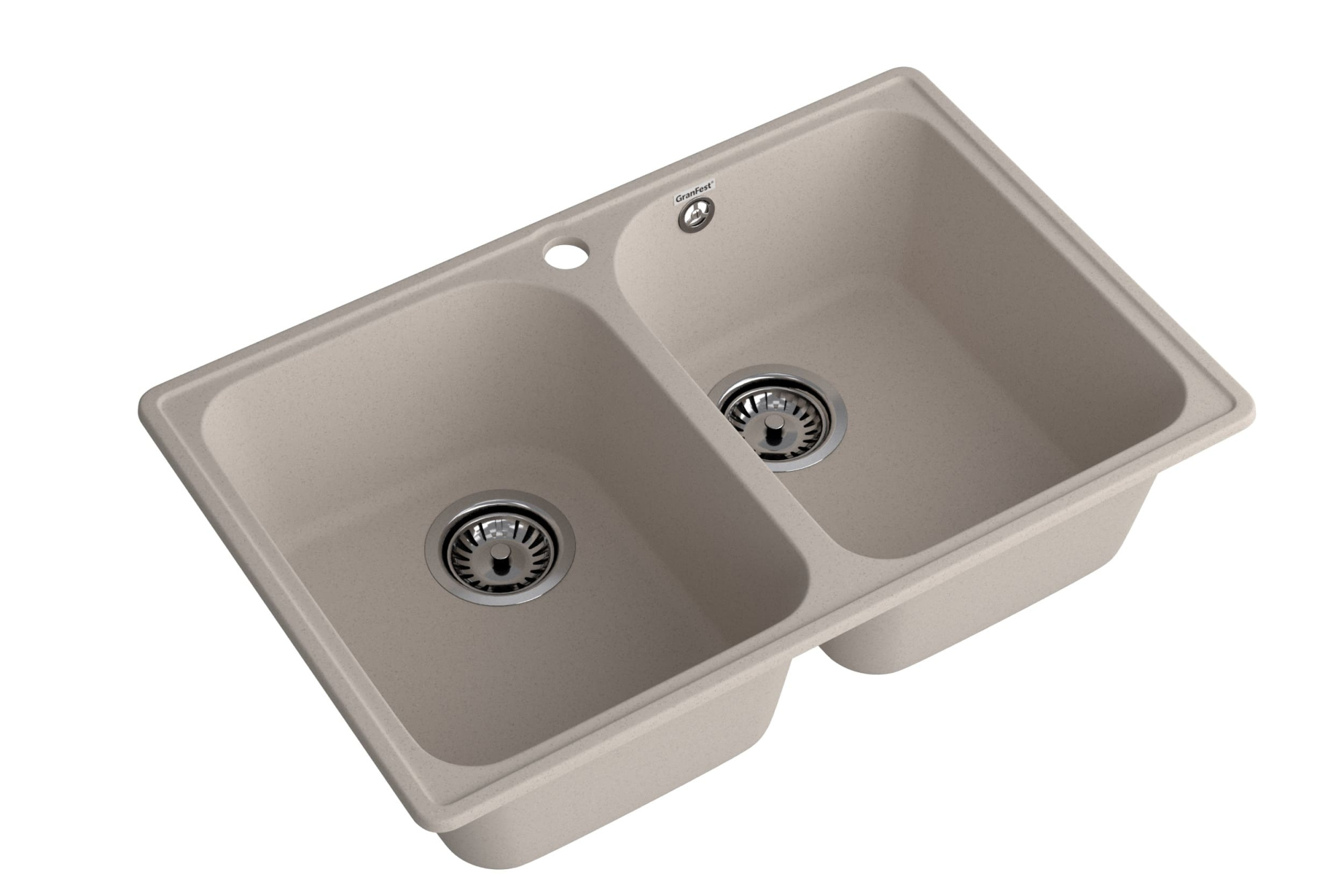 GranFest QUARZ (ECO-15) Мойка 2 чаши 740*480 (песок) GranFest QUARZ (ECO-15) Мойка 2 чаши 740*480 (песок)