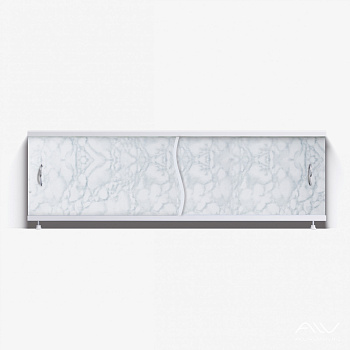 ПРЕМЬЕР Экран для ванны 170 см, полистирол,(светло-серый мрамор-015), ALAVANN