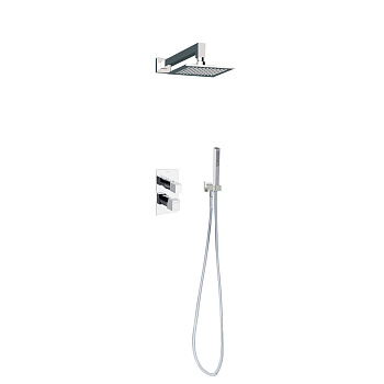Встраиваемая душевая система с тропическим душем и душевым комплектом KUATRO K4715021