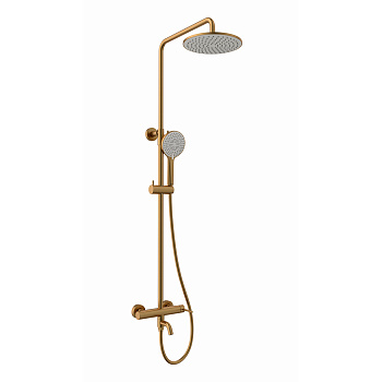 Смеситель Kalina LMF-2126S-BRG для ванны и душа с регулируемой высотой штанги и лейкой верхнего душа