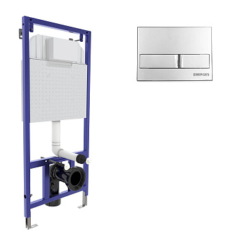 Инсталляция  для скрытого монтажа NOVUM L3 с кнопкой хром глянец, BERGES