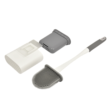 Ершик туалетный настенный "Solinne", пластик, белый, Коллекция Base