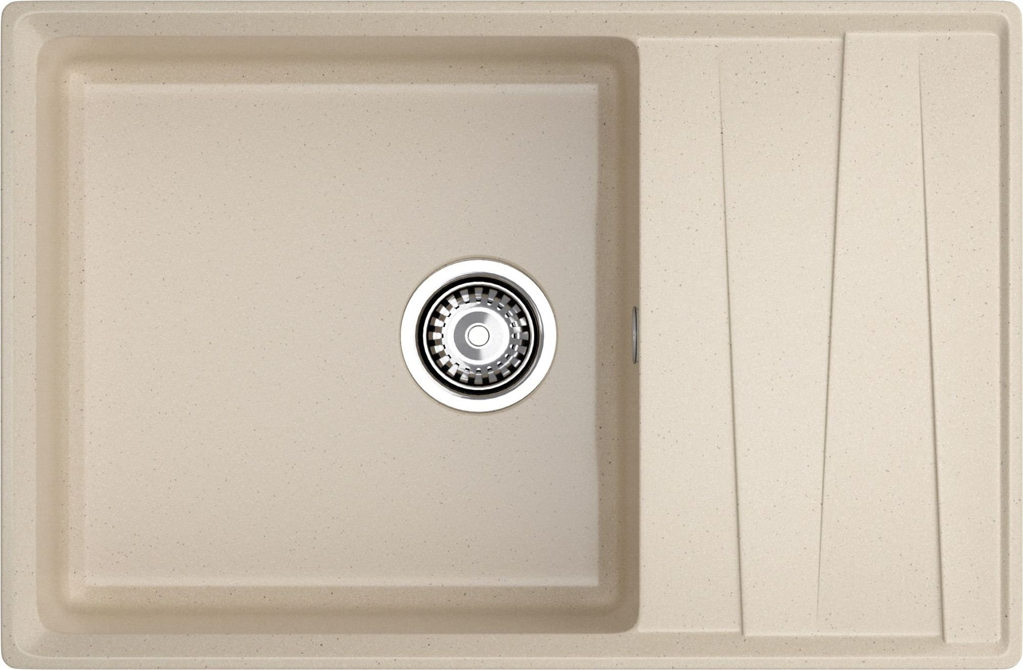 GRANFEST Мойка композит LEVEL , GF-LV-760L, чаша+крыло 760*500, кашемир 