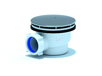 Сифон для душевого поддона АНИ Пласт E320C 1 1/2 дюйма 90 высота 65 хром