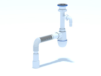 Сифон Ани 1 1/2"  40с отв. с/м с г/тр 40х40/50, ANI PLAST