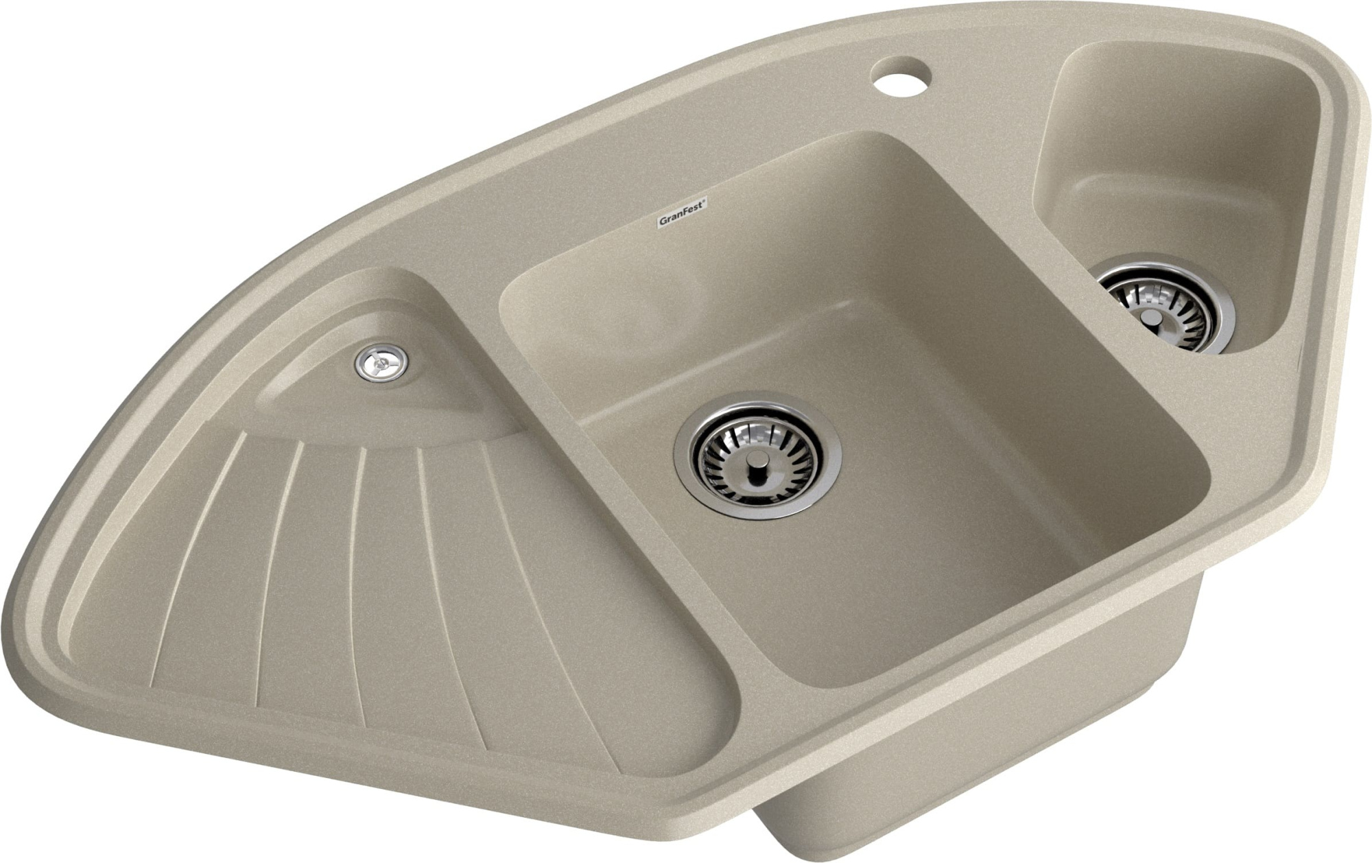 GRANFEST Мойка композит CORNER  GF-C--1040E угловая 1039*560мм топаз  арт.GF- GRANFEST Мойка композит CORNER  GF-C--1040E угловая 1039*560мм топаз  арт.GF-