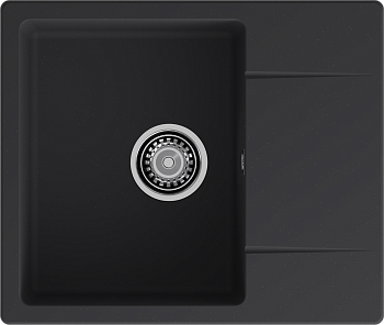 GRANFEST Мойка URBAN 258L 1-чаша+крыло 580*490мм черный арт.GF-UR- GRANFEST Мойка URBAN 258L 1-чаша+крыло 580*490мм черный арт.GF-UR-