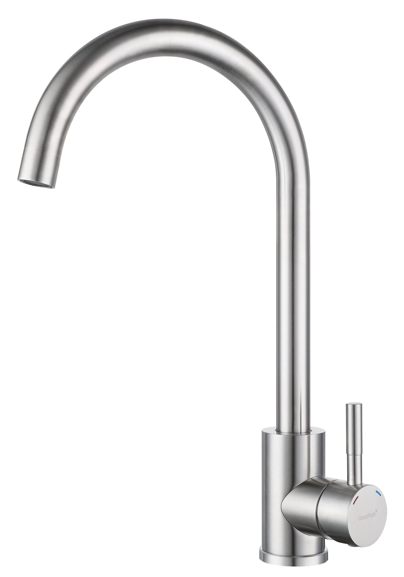 GRANFEST QUARZ Смеситель для кухни U-обр. D-35мм (нержавейка)