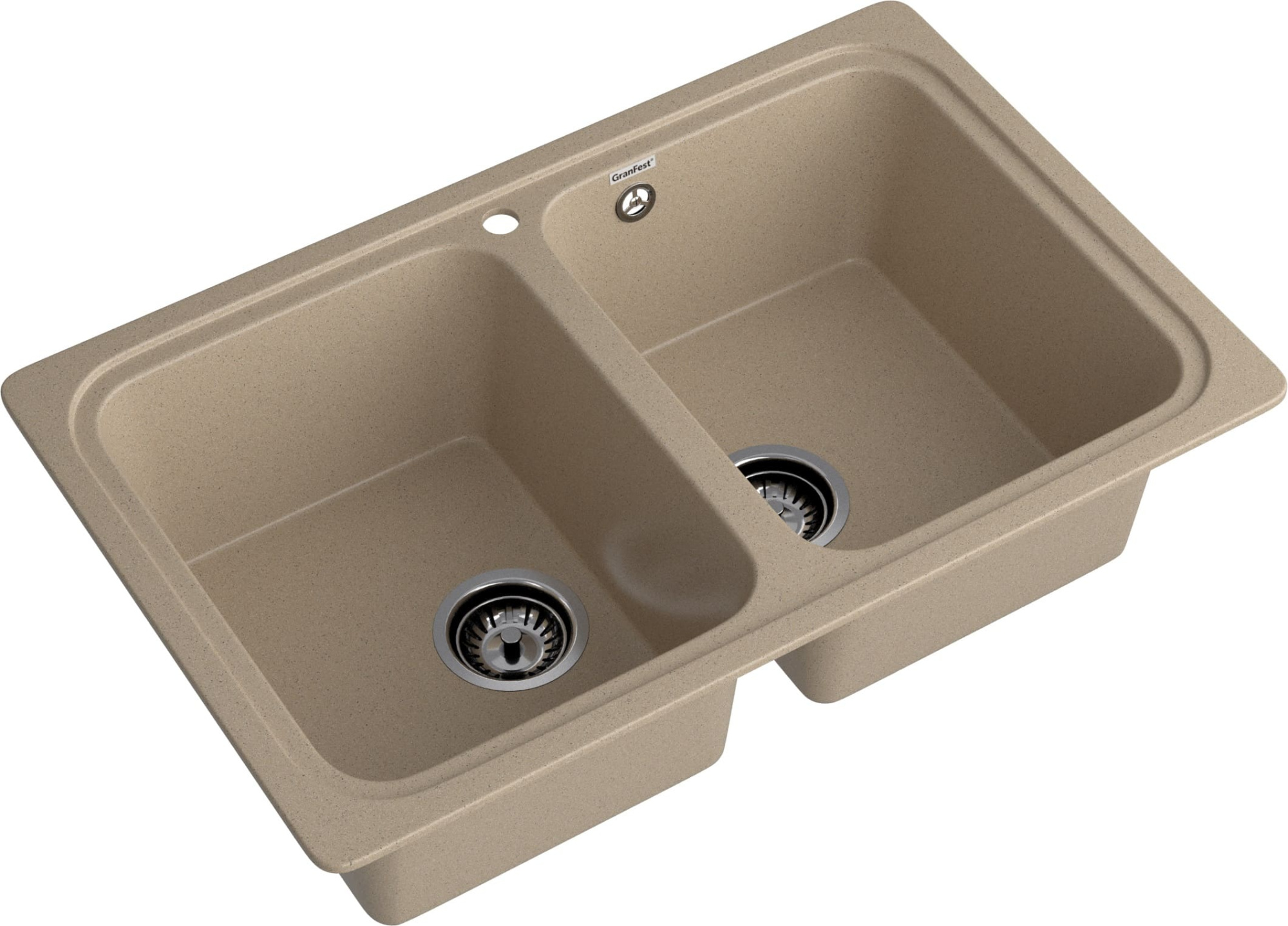 GRANFEST Мойка композит STANDART GF-S--780K  2 чаши 780*510 мм  песочный арт.GF- GRANFEST Мойка композит STANDART GF-S--780K  2 чаши 780*510 мм  песочный арт.GF-