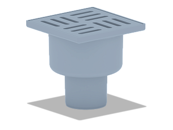 Трап верт.вып. 50 н/рег. срешеткой из пластика 10х10, ANI PLAST