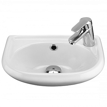 БРИЗ Умывальник мини 40*27(П), хром.кольцо, с крепл. САНТЕК БРИЗ Умывальник мини 40*27(П), хром.кольцо, с крепл. САНТЕК