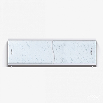 ПРЕМЬЕР Экран для ванны 170 см, полистирол,(серые облака-019), ALAVANN