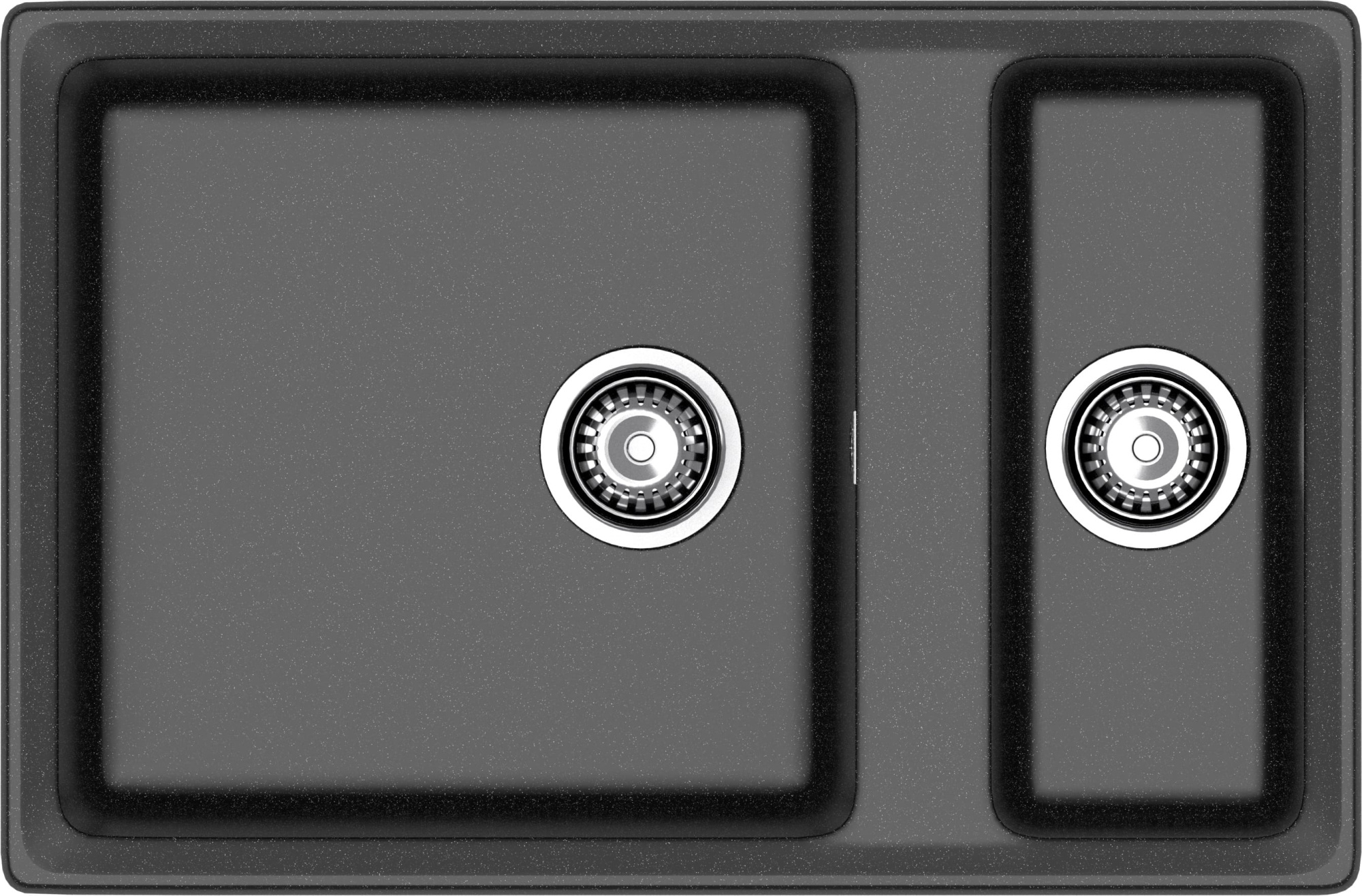 GRANFEST Мойка композит LEVEL, GF-LV-760K, 1.5-чаши 760*500, черный GRANFEST Мойка композит LEVEL, GF-LV-760K, 1.5-чаши 760*500, черный