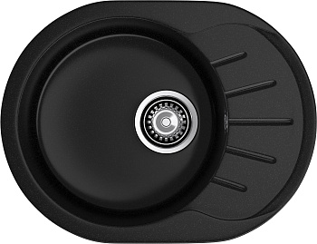 GRANFEST Мойка композит RONDO GF-R--580L  чаша с крылом 579*445мм  черный арт.GF- GRANFEST Мойка композит RONDO GF-R--580L  чаша с крылом 579*445мм  черный арт.GF-