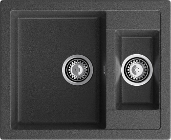 GRANFEST Мойка композит QUADRO GF-Q--610K 1.5-чаши. 610*500мм графит арт.GF- GRANFEST Мойка композит QUADRO GF-Q--610K 1.5-чаши. 610*500мм графит арт.GF-