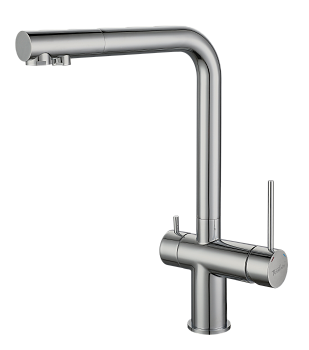 Смеситель для кухни RIVELATO Lugano с краном питьевой воды нержавеющая сталь (1523513 BS)