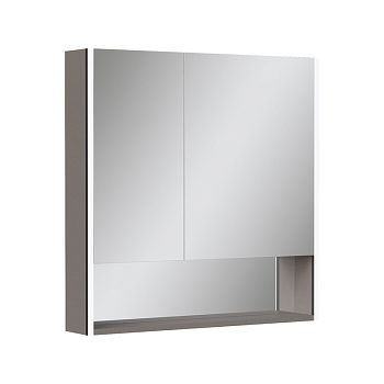 Зеркальный шкаф EQUIL Smile LED 80 подвесной лен антрацит