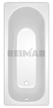 REIMAR Ванна стальная 150x75x40 cм. с опорной подставкой, без ранта, белая орхидея, форма Аула, ВИЗ
