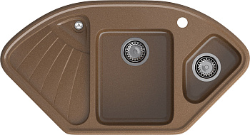 GRANFEST Мойка композит CORNER  GF-C--1040E угловая 1039*560мм  терракот арт.GF- GRANFEST Мойка композит CORNER  GF-C--1040E угловая 1039*560мм  терракот арт.GF-