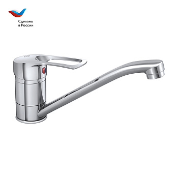 ПРОРАБ Смеситель для мойки с длинным изливом (б/з подвод.), одноручный, СЛАВЕН, Ц21