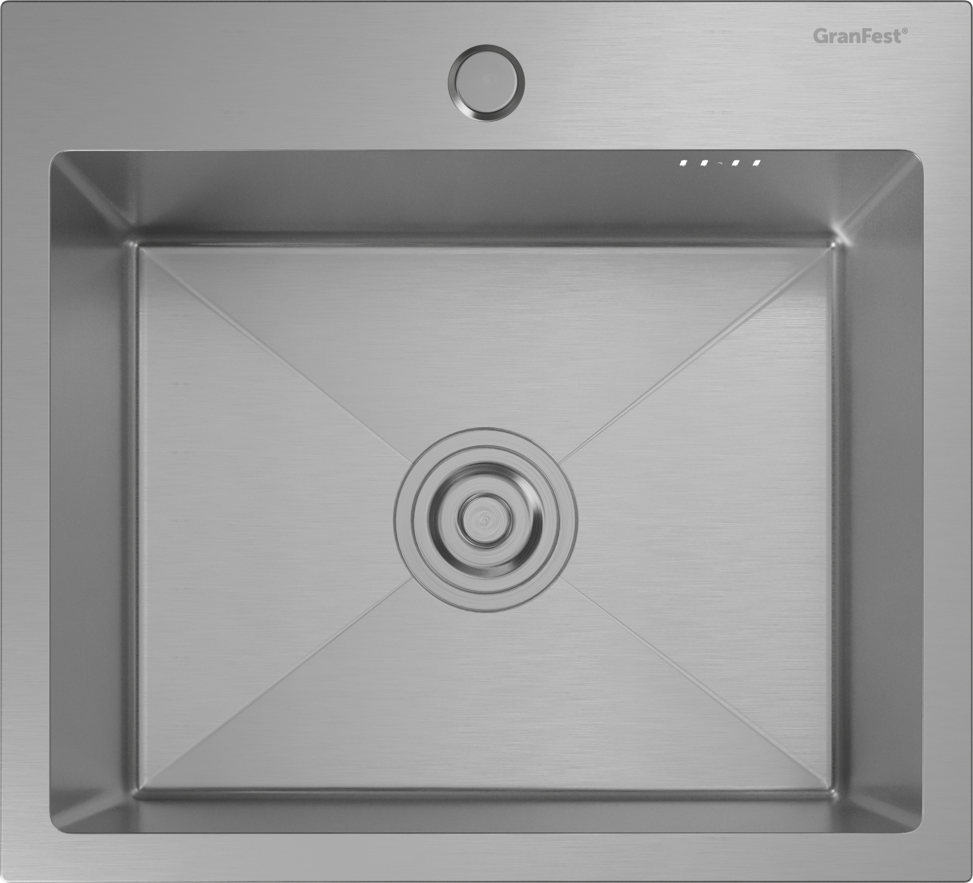 GranFest METAL (4844) Мойка нерж.1 чаша 485*440*215 мм  GranFest METAL (4844) Мойка нерж.1 чаша 485*440*215 мм