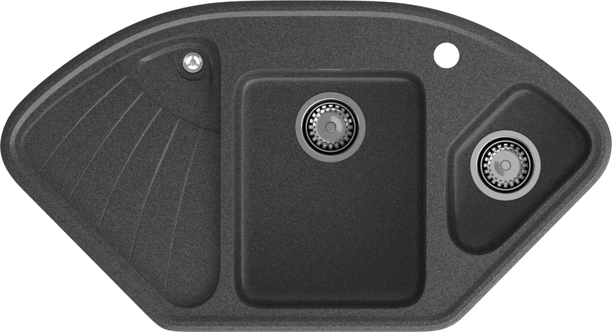 GRANFEST Мойка композит CORNER  GF-C--1040E угловая 1039*560мм  графит арт.GF- GRANFEST Мойка композит CORNER  GF-C--1040E угловая 1039*560мм  графит арт.GF-
