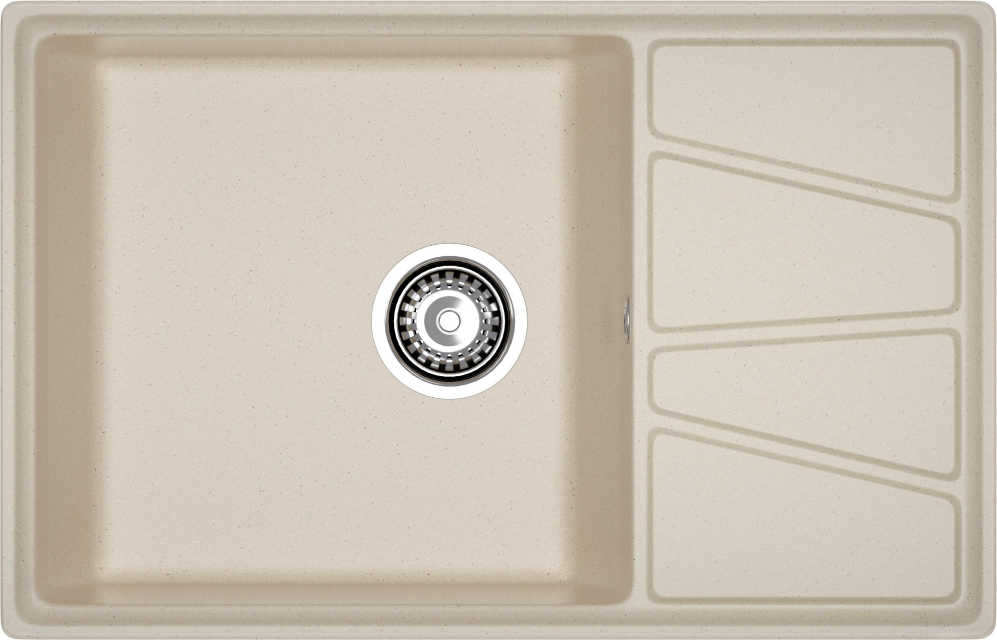 GRANFEST Мойка композит VERTEX, GF-V-780L, чаш+кр 780*500, кашемир GRANFEST Мойка композит VERTEX, GF-V-780L, чаш+кр 780*500, кашемир