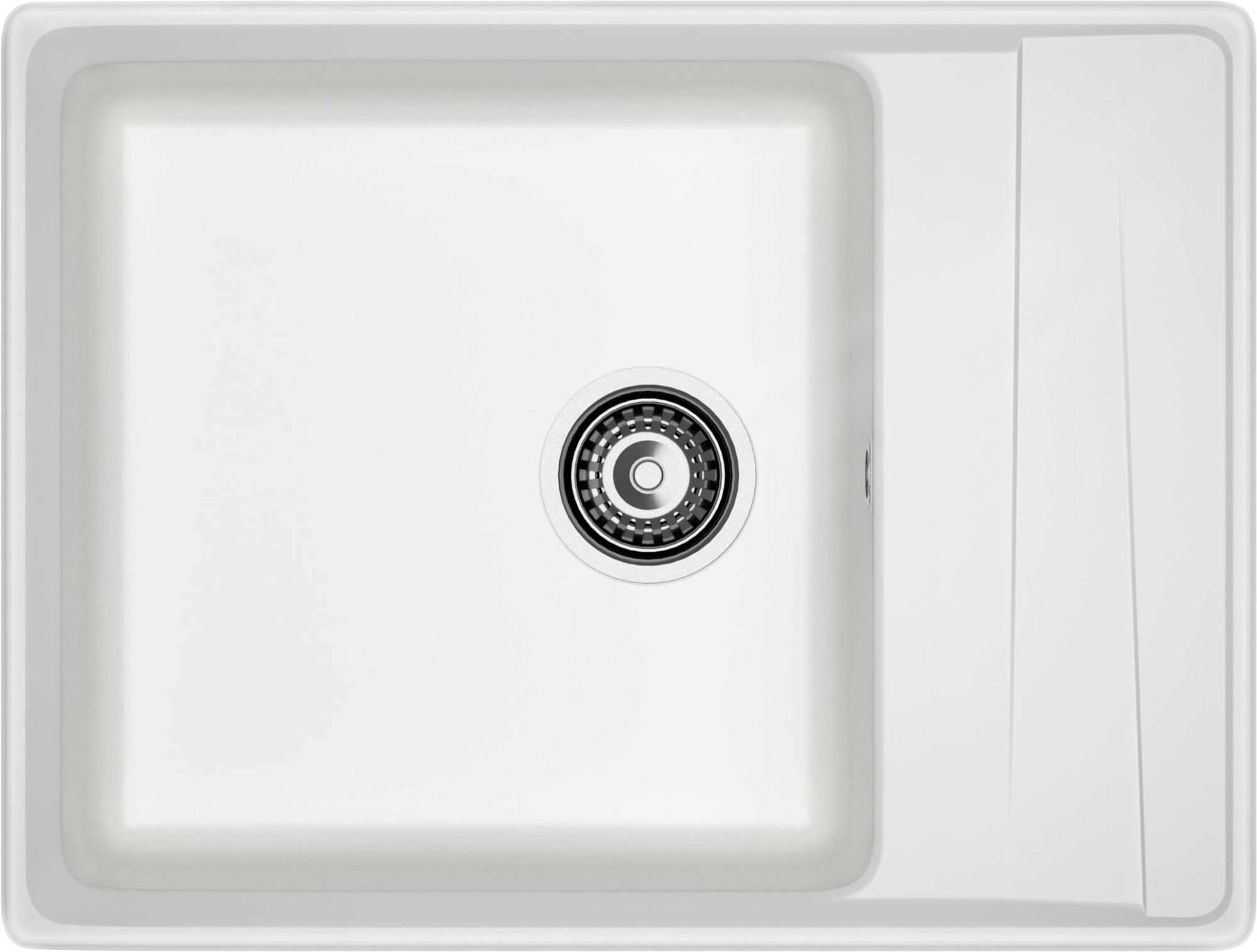 GRANFEST Мойка композит LEVEL, GF-LV-660L, чаш+кр 660*500, иней GRANFEST Мойка композит LEVEL, GF-LV-660L, чаш+кр 660*500, иней