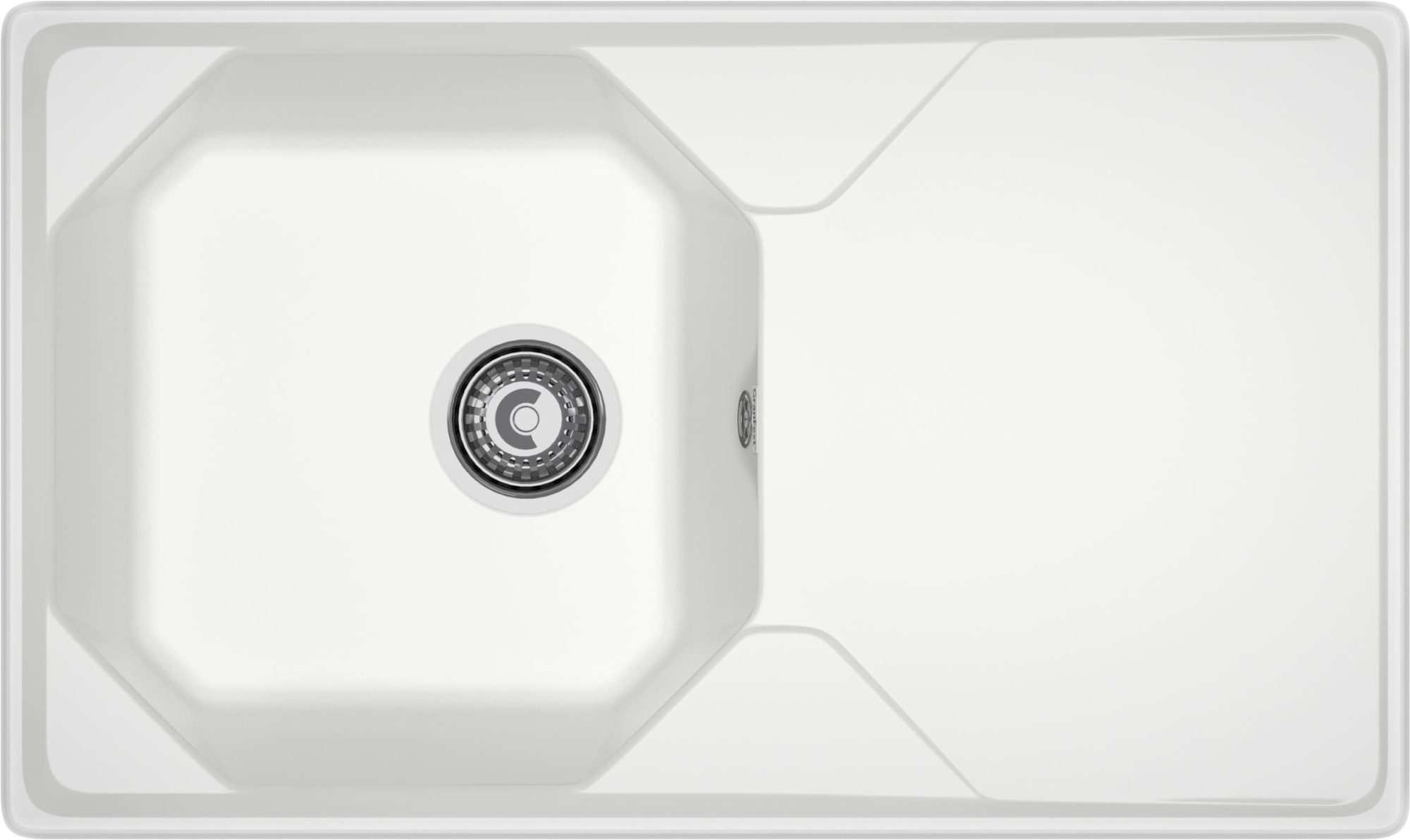 GRANFEST Мойка композит UNIQUE, GF-U-840L, чаш+кр 840*500, иней GRANFEST Мойка композит UNIQUE, GF-U-840L, чаш+кр 840*500, иней