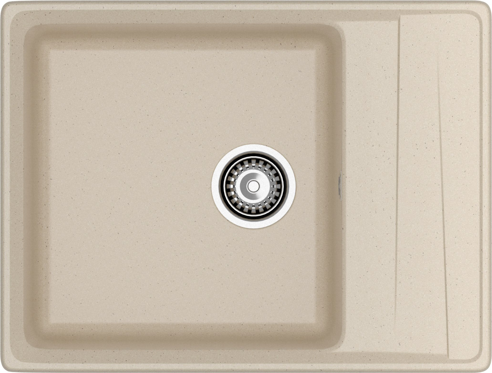 GRANFEST Мойка композит LEVEL, GF-LV-660L, чаша+крыло 660*500, кашемир