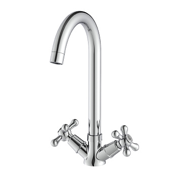 Promotion Смеситель для кухни, круг.пов.излив 300мм держ.на теле лейка, р/ДВ, хром, LM, LM6045C